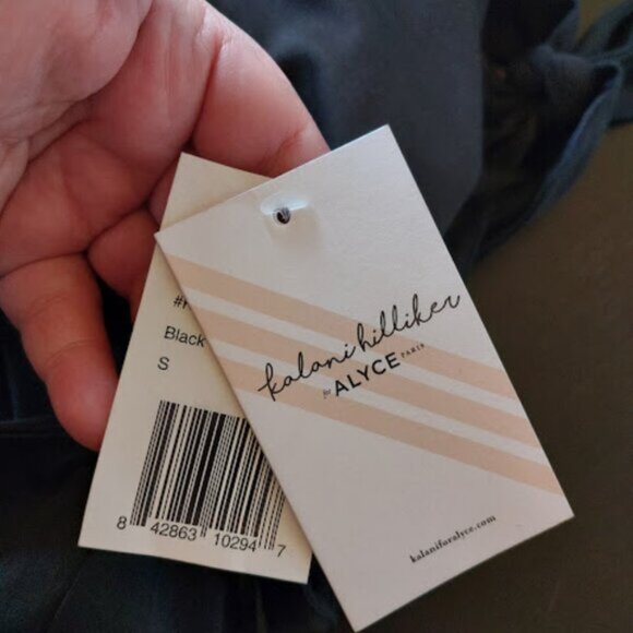 Black Fit and Flare Asymmetrical Halter Dress Size Small NEW NWT - Picture 8 of 8